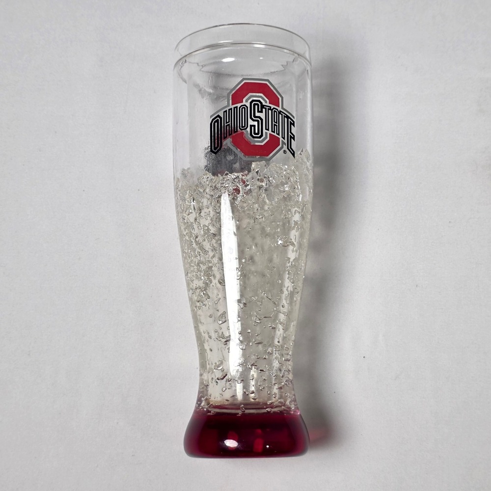 Ohio State Buckeyes 16oz Freezer Beer Mug Cup Travel Keep‎ It Cold 9.5" Tall
